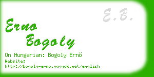 erno bogoly business card